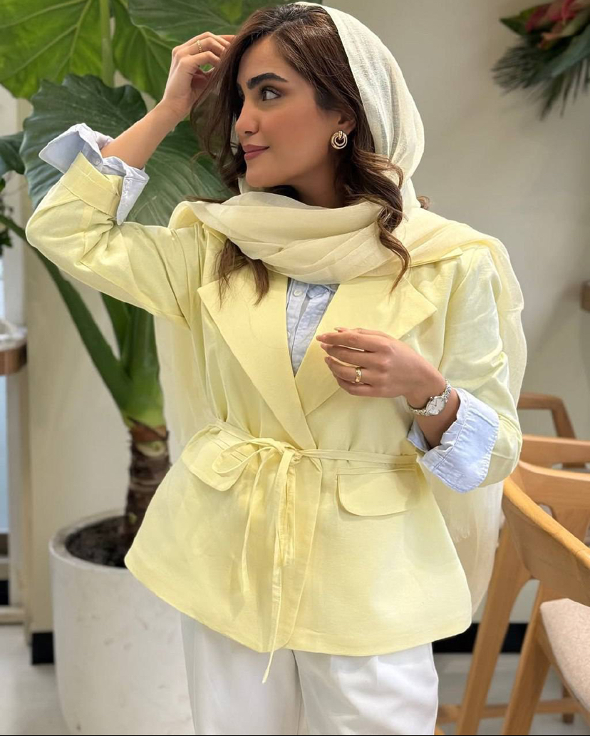 کت تک لینن مزونی مدل ستاره