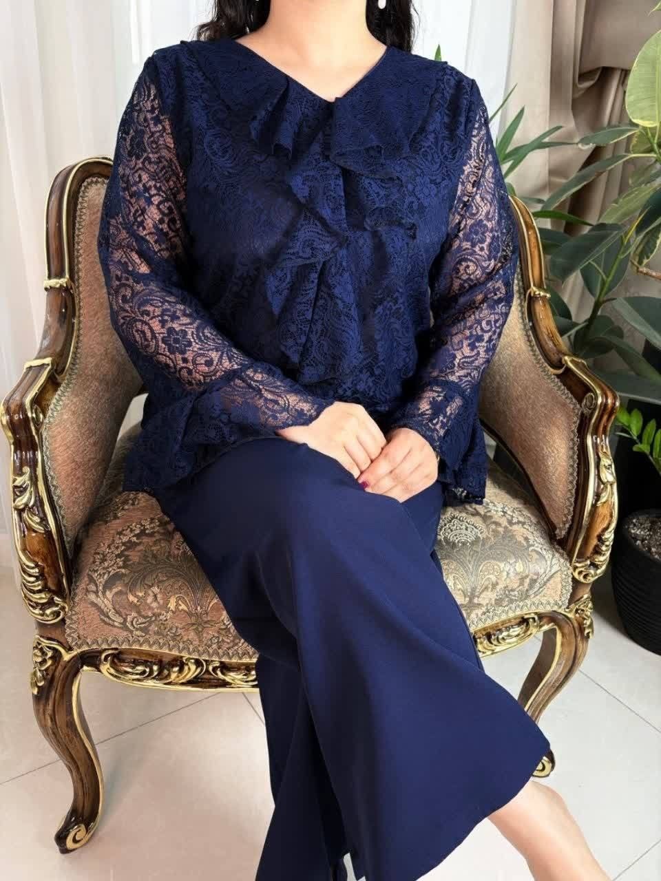 شومیز دانتل مزونی مجلسی مدل هما