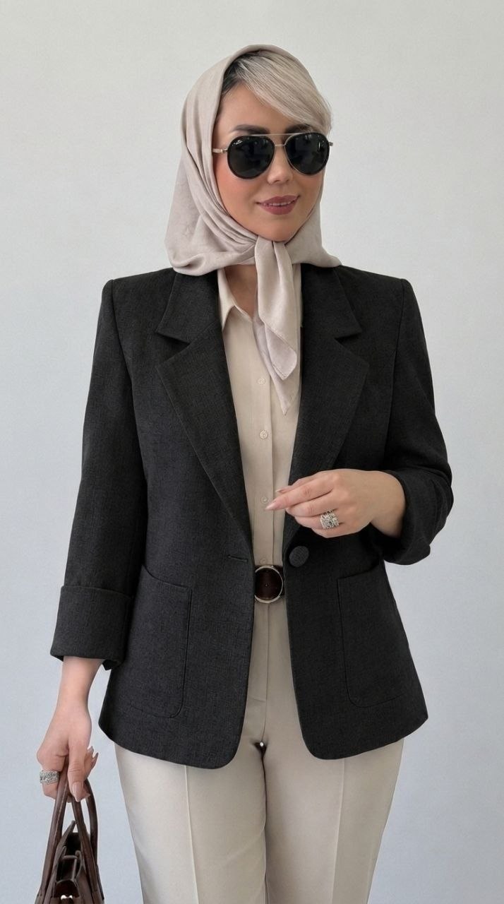 کت لینن نچرال مزونی درجه یک مدل طناز