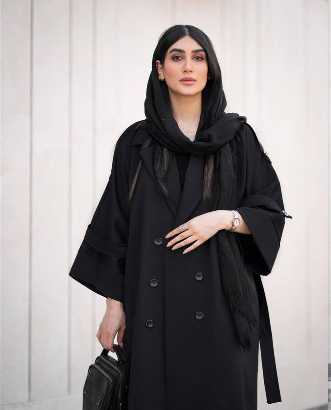 بارونی بلند کتان تی سی ضد آب آستردار مدل آنیش