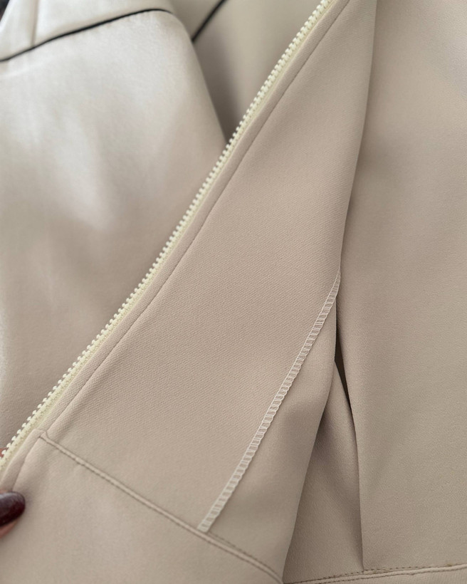 ست دو تیکه سویشرت و شلوار پاییزه مینیمال کرپ دبل گرم بالاطرح اویشو مدل آنجل